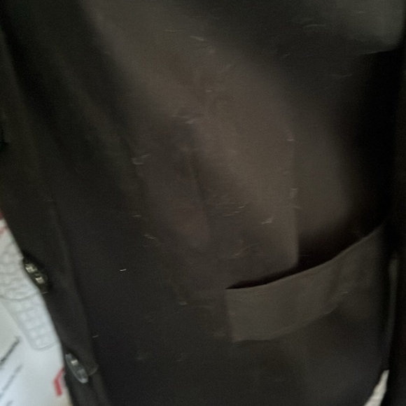 Apostrophe Black Short Trench Coat (Style) - Picture 4 of 5